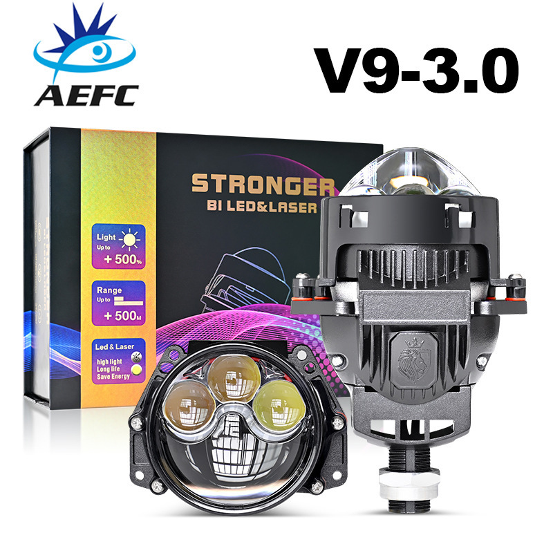 The new three direct double lens lossless 3 inch lens laser type enhanced version of the small sun H4 H7 H11