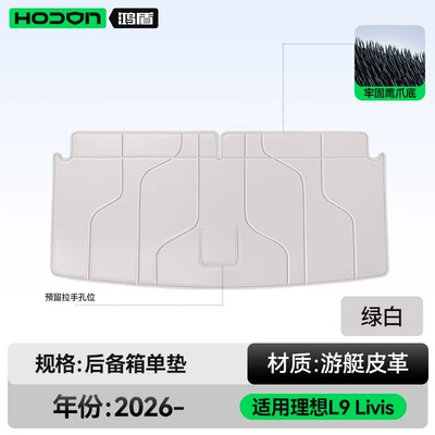 Surround 2026 Model Car Trunk, Trunk Mat - green-and-white-trunk-single-mat-ideal-l92026-2026livis