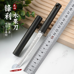 Small Penxiang Fairy Family Camping Handheld Beef Knife Sharp Stainless Steel Damascus Pattern Round Handle Small Knife