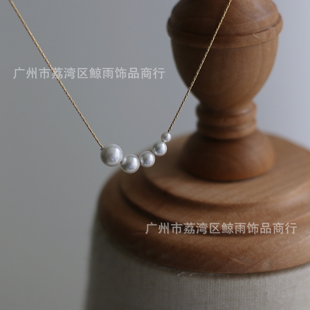 10g Weight PVD Coated Gold Plating Process 18K Gold Plated Plating Material 304 Stainless Steel Pendant Material Artificial Pearls Inlay Material Necklace Classification 304 Stainless Steel Chain Material 304 Stainless Steel Material Women'S Gender Gold Color Wholesale Jewelry 304 Stainless Steel Artificial Pearls 18K Gold Plated PVD Coated Necklace 6