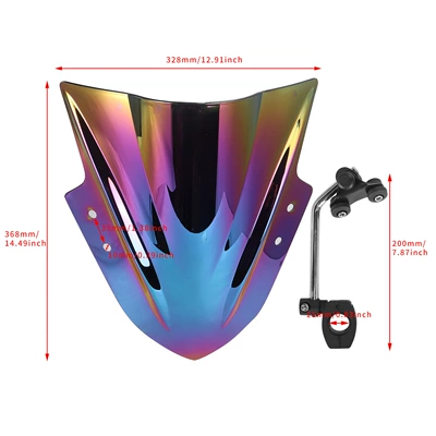 Suitable for 2013-2017: Motorcycle front windshield
