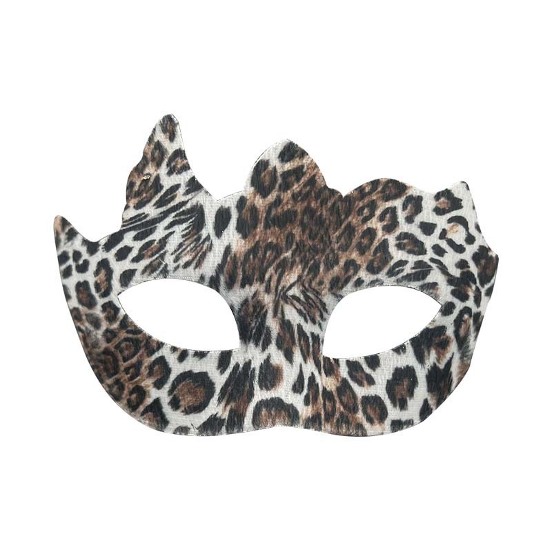 Halloween nuevo leopardo máscara de animal mitad cara baile cos luchador mano fiesta vestido mitad cara máscara props