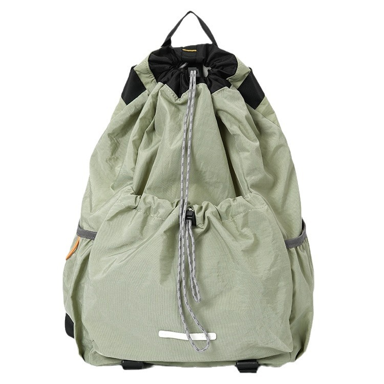 Strap drawstring backpack men's canvas bag, outdoor sports splash proof mountaineering backpack, travel tennis bag for_voghion.com