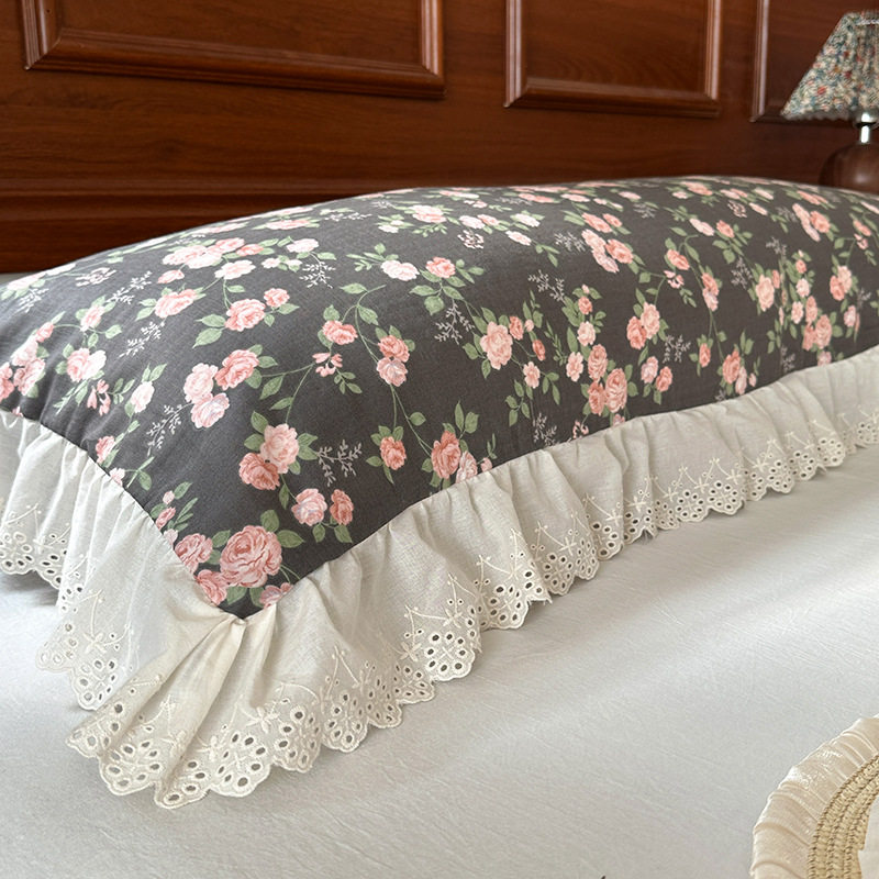 Algodón de doble hilo doble larga funda de almohada de 1.5m todo el algodón funda de almohada estilo coreano pareja alargada funda de almohada interior image 6