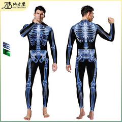 Amazon Best Selling Plush Carnival Skeleton Hieroglyph 3D Digital Print Adult Onesie Party Dress