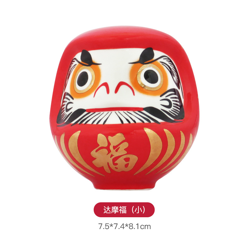 Adornos de cerámica creativa, origen japonés, bendición, fortuna, Damo tumbler, significado, regalo afortunado