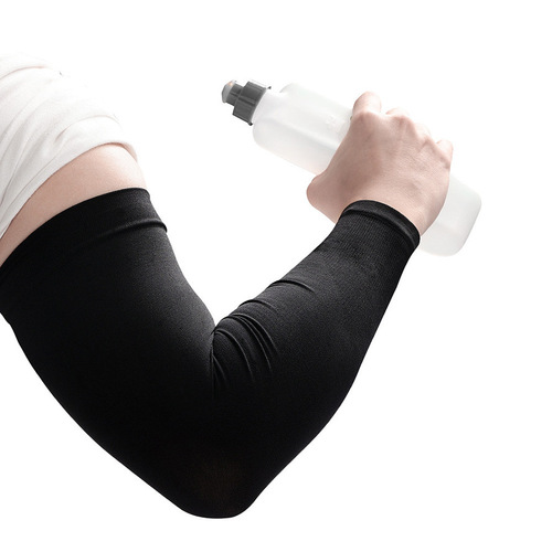 Summer sun protection sleeves for outdoor cycling ice silk breathable anti-UV ice sleeves fat people can wear extra large HB04