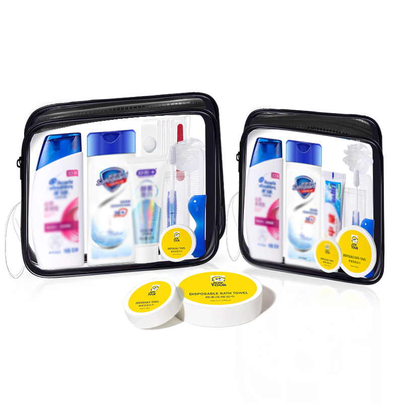 Conjunto de lavado de viaje, lavado, paquete portátil, champú, gel de ducha, conjunto completo de suministros de hotel para viajes de negocios