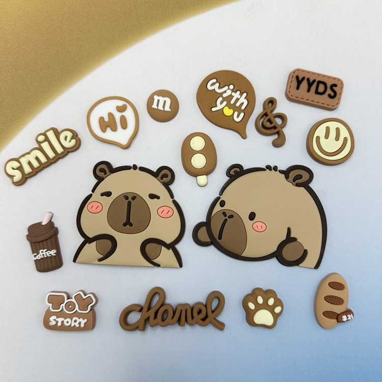 pvc软胶水豚巴拉 服装配饰手机壳贴片冰箱洞洞鞋箱包装饰品发夹扣