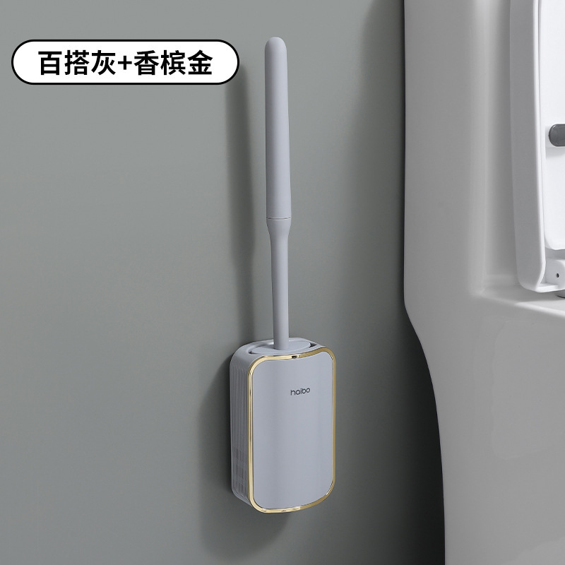 cepillo de inodoro de silicona sin ángulo muerto cepillo de lavado de inodoro sin perforación cepillo de limpieza de inodoro en cuclillas