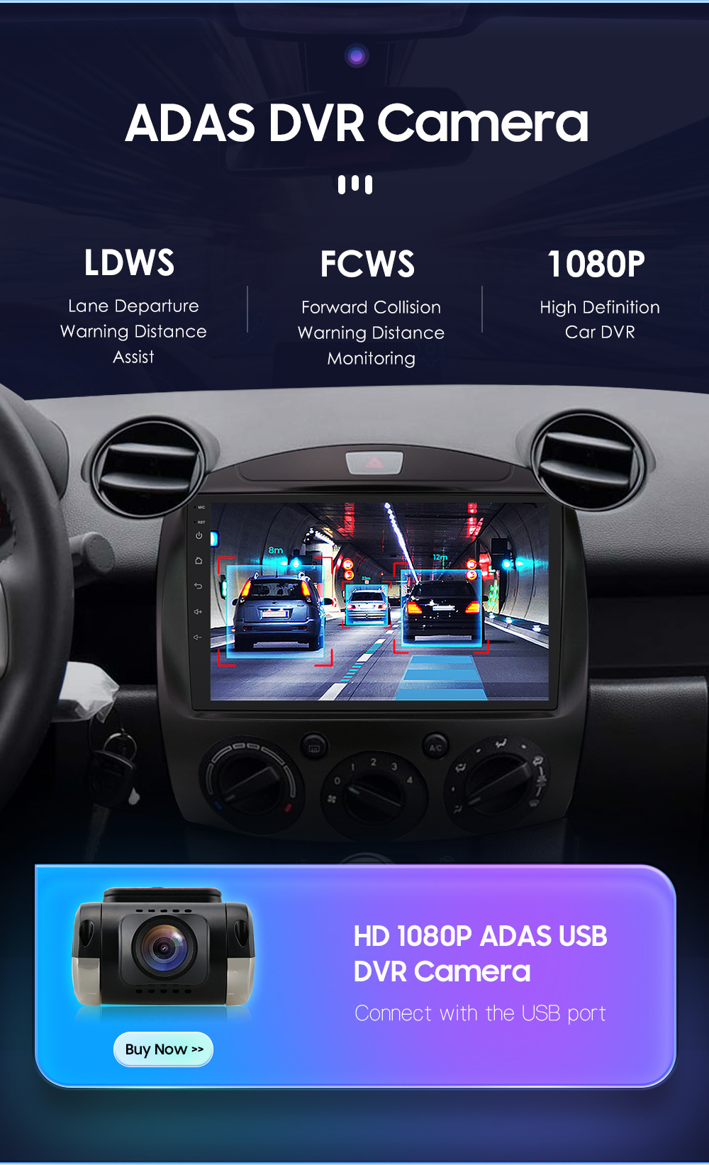 9inch Android Large Screen Suitable for 07-14 Mazda 2 Car Mp5 Intelligent Navigation Gps All-In-One Machine