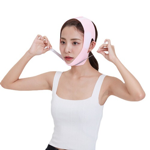 Pink face slimming tool, tightening small V face, double chin, nasolabial folds, women's mask, facial slimming bandage