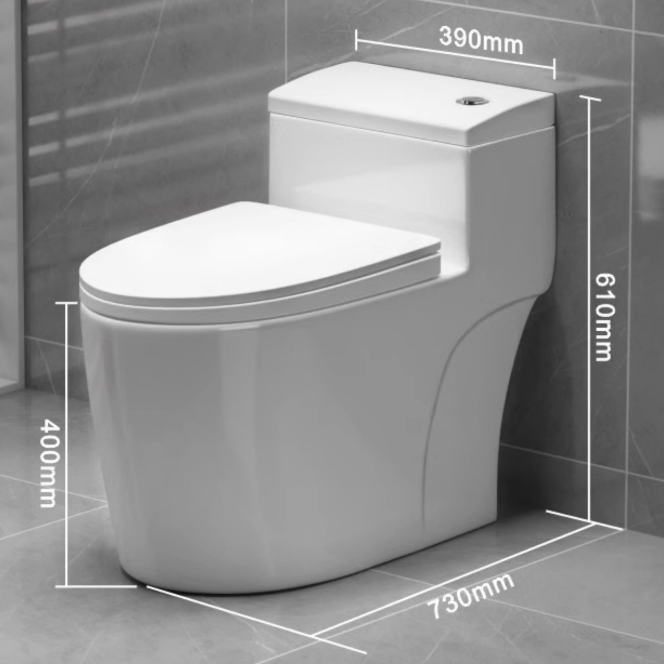 inodoro doméstico bomba asiento de inodoro tipo sifón ultra-turbo ahorro de agua silencioso antiolor anti-splashing gran tubería anti-bloqueo asiento de inodoro