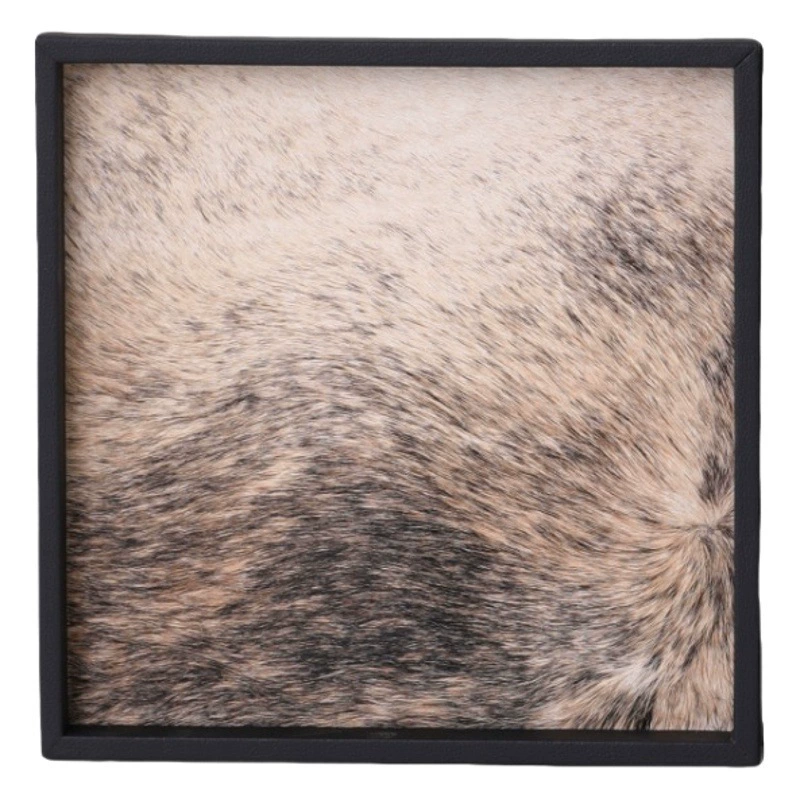 Модельный номер Легкий и экстравагантный кожаный поднос из конского перья