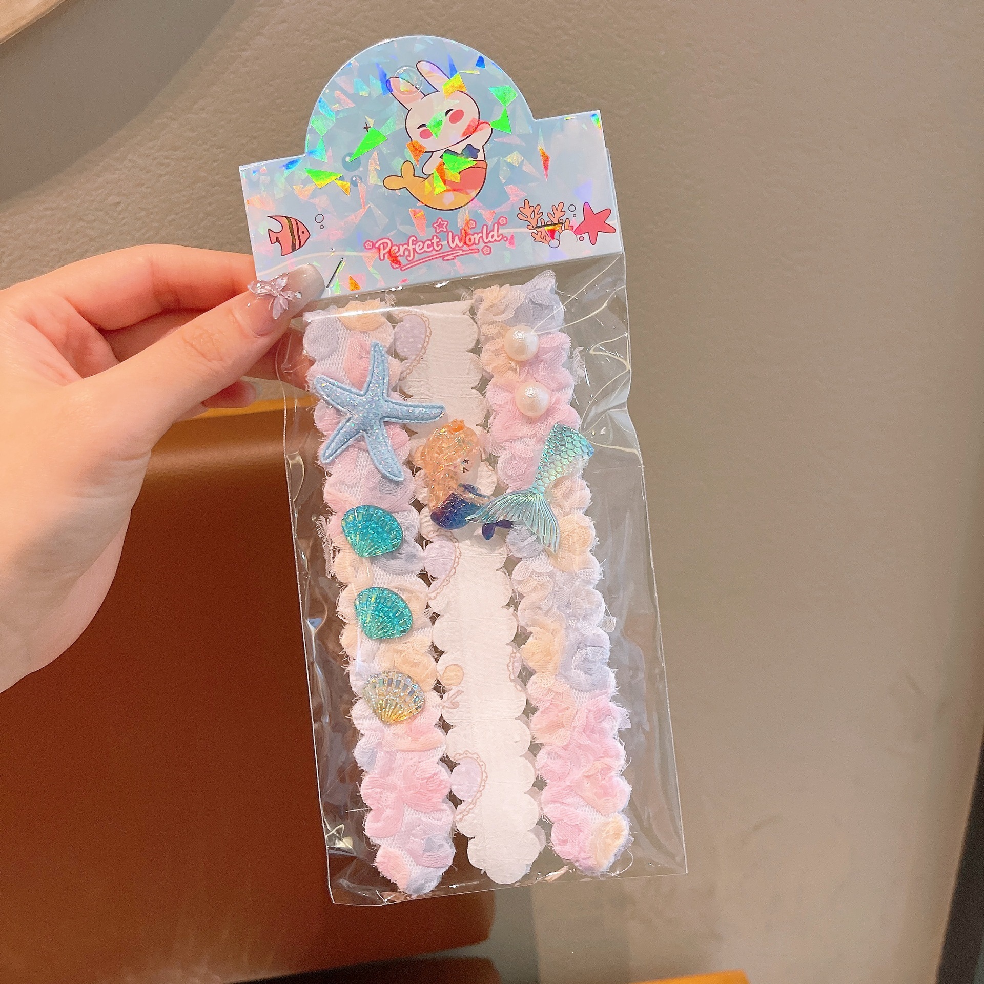 Niños marinos velcro niñas clip de cabello baby peupee pegatina tocado pegatina para el cabello niñas correa de cabello