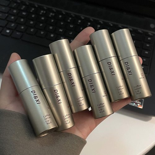 DIXI Small Silver Tube Lip Glaze Velvet Matt White-Showing Lip Mud Long-Lasting Color Resistant to Transfer Cross-Border Wholesale Lipstick