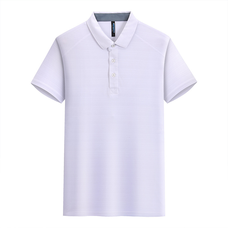 Camisas de polo de seda de cristal de alta gama delgada secado rápido acondicionamiento físico al aire libre ropa deportiva de trabajo grupo con solapa camisa de manga corta personalizada