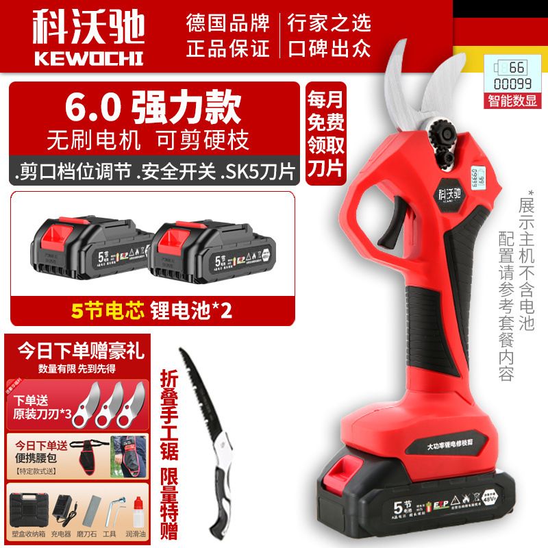 6.0 강력한 디지털 디스플레이 5셀 배터리 2개 + 고급 선물 - 정품 Kewochi + 과일나무 전용
