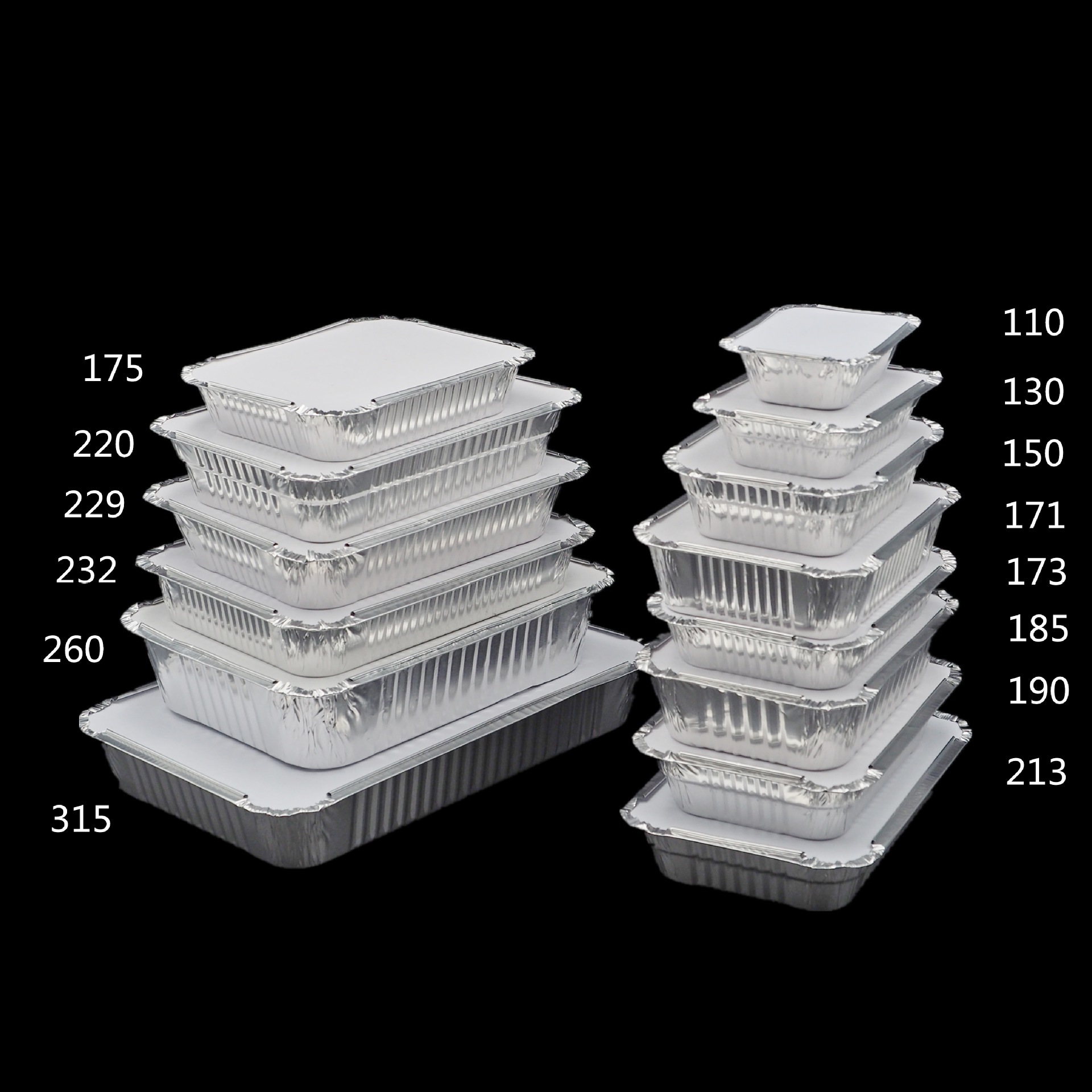 批发铝箔餐盒锡纸盒焗饭煲仔饭圆形长方形一次性餐盒烤鱼盘打包盒