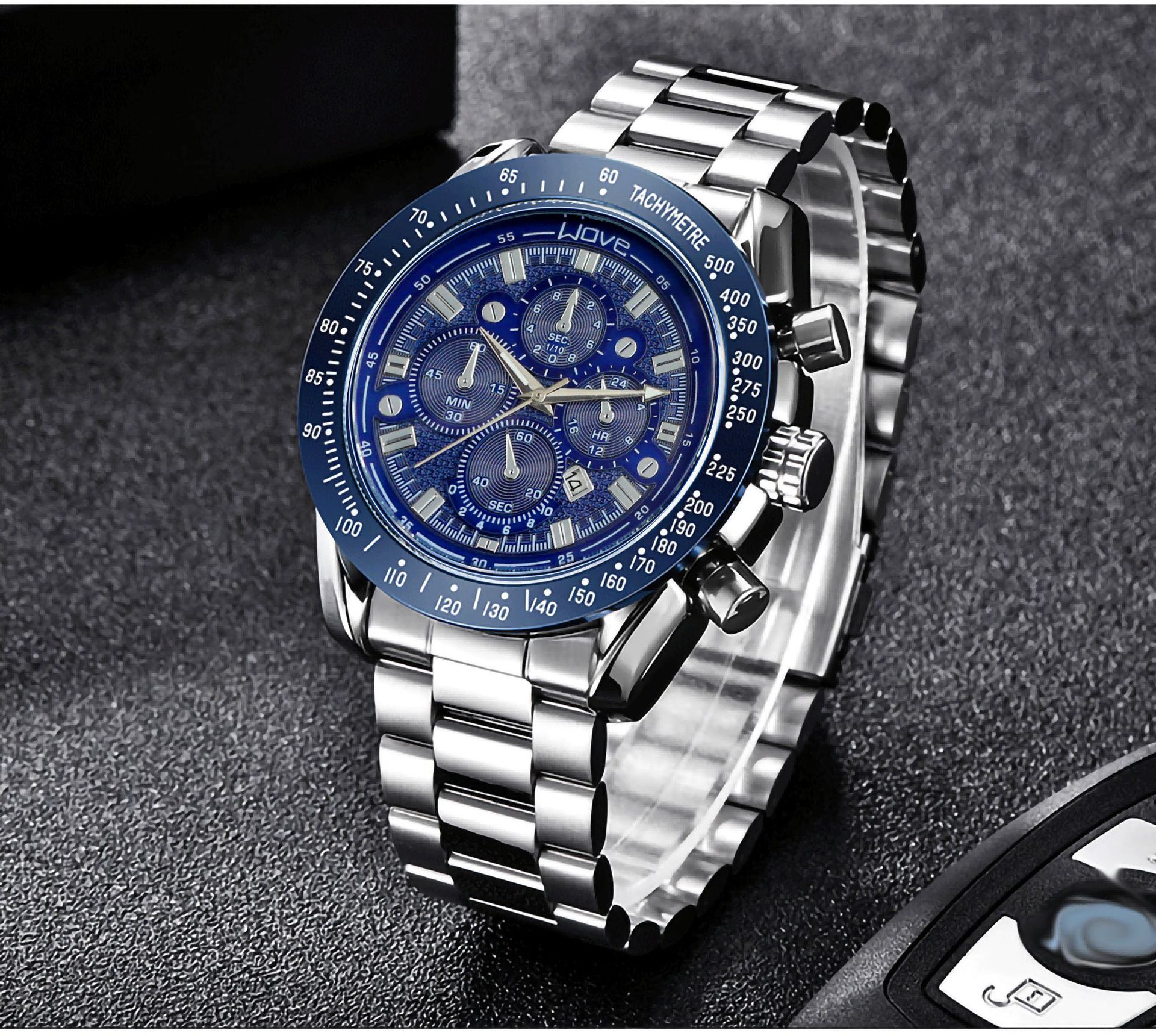 Orologio da uomo al quarzo con cinturino in acciaio e data_voghion.com
