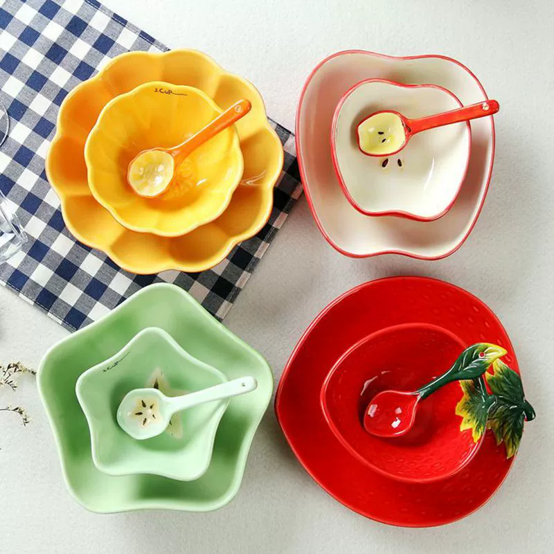 Ceramic tableware, creative children's cartoon set