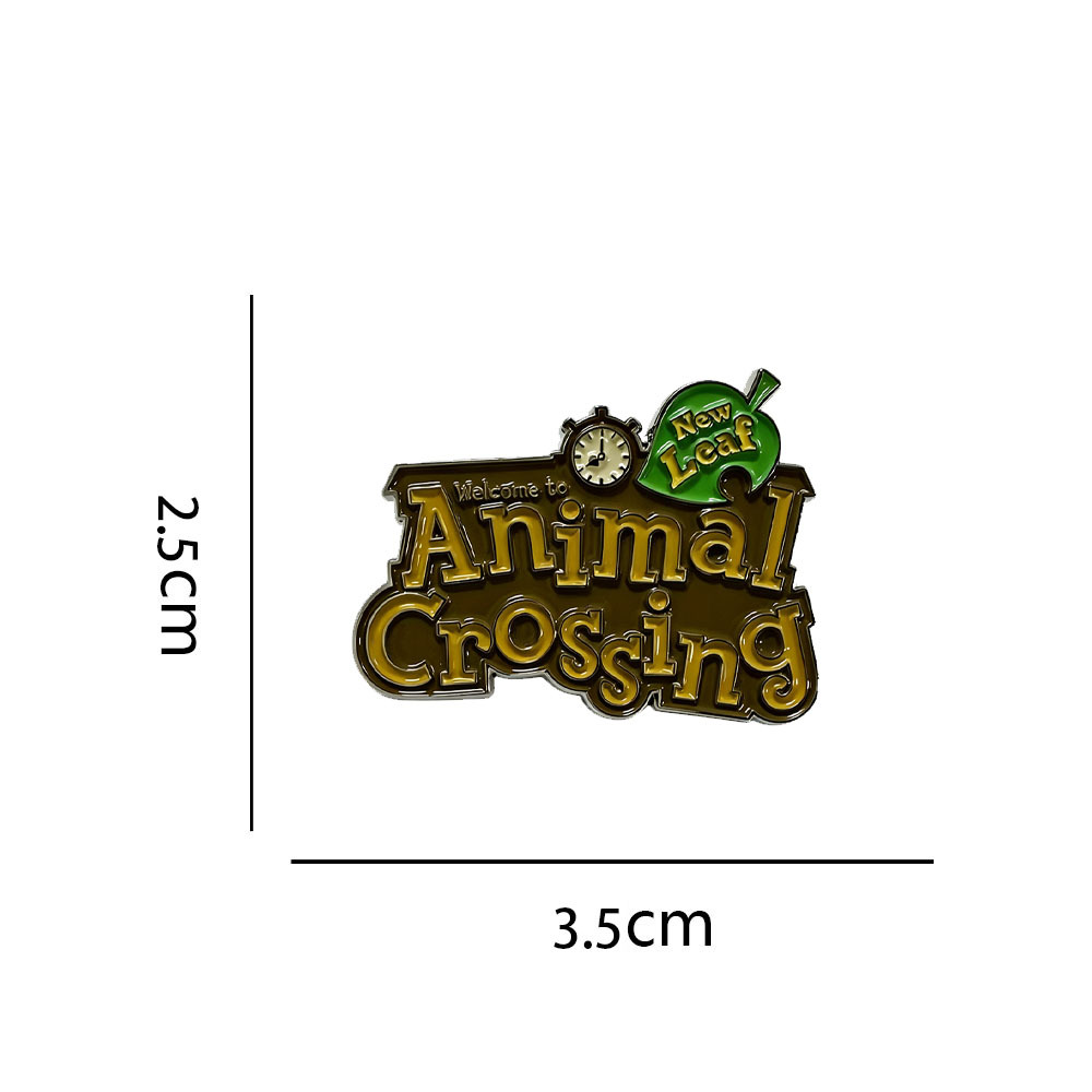 Animal Crossing New Leaf Logo Enamel Pin Game Badge Game Fan Collectible Ornament Gift Accessory