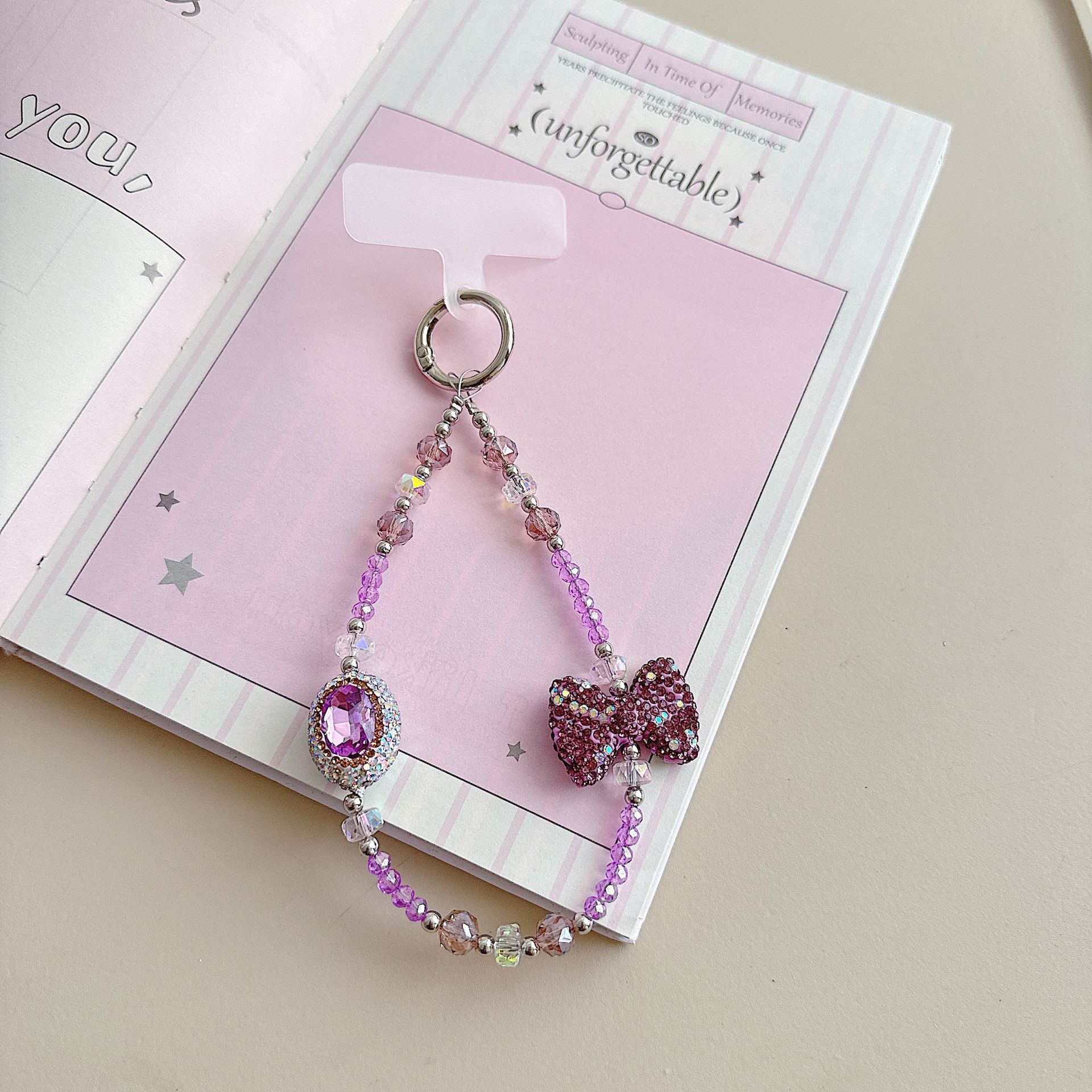 Boutique hecho a mano de alta gama teléfono móvil cadena colgante ins mujer ligero lujo dulce fresco estilo princesa moda teléfono móvil cadena colgante mensajero largo