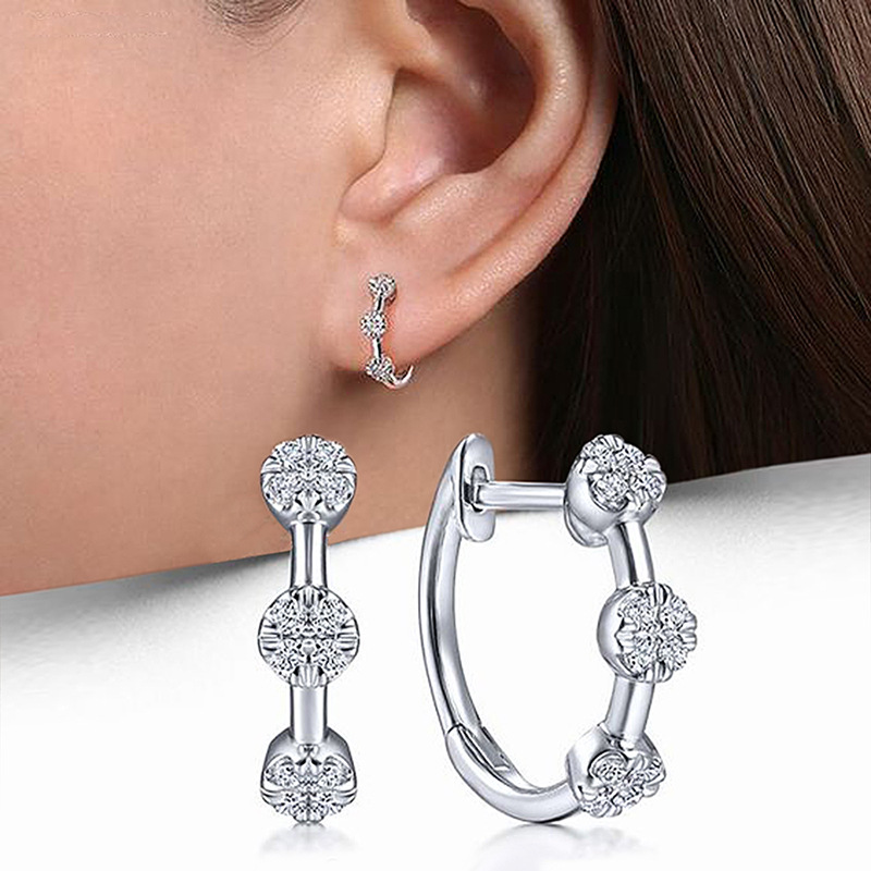 Geometric Pattern All Seasons Season 1 Pair Modern Style Geometric Copper Zircon Earrings