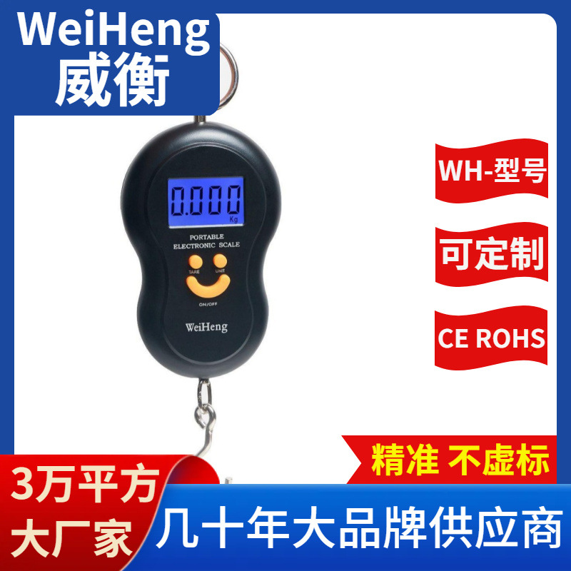 WeiHeng威衡WH-A04便携式电子秤10克打户外打猎秤迷你吊钩秤45KG