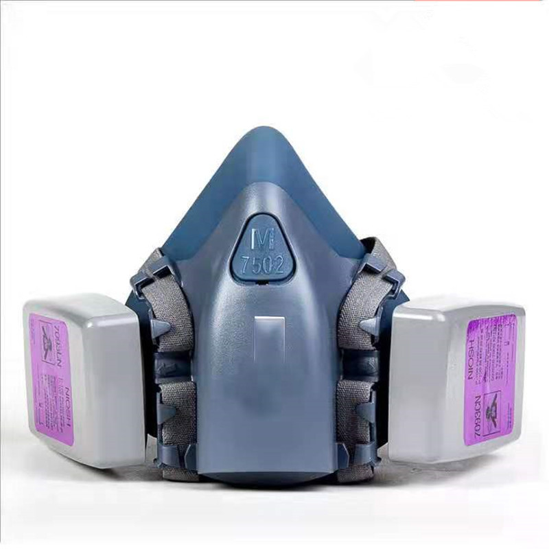 Máscara de gas 7093 para protección contra partículas, polvo, desbaste, renovación, filtro de algodón, protección con máscara de filtro de fibra de vidrio.
