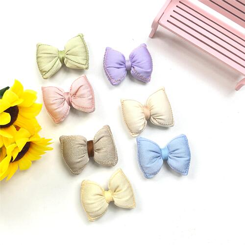 DIY Bow Accessories: Fabric-Crafted, Cotton-Padded Bow Components—Satin Pillow Bows for Clothing & Hair Decorations