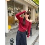 套头新款斜肩宽松毛衣