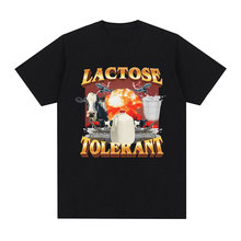 Lactose Tolerant Graphic Print T-Shirt Men's Vintage Fashion