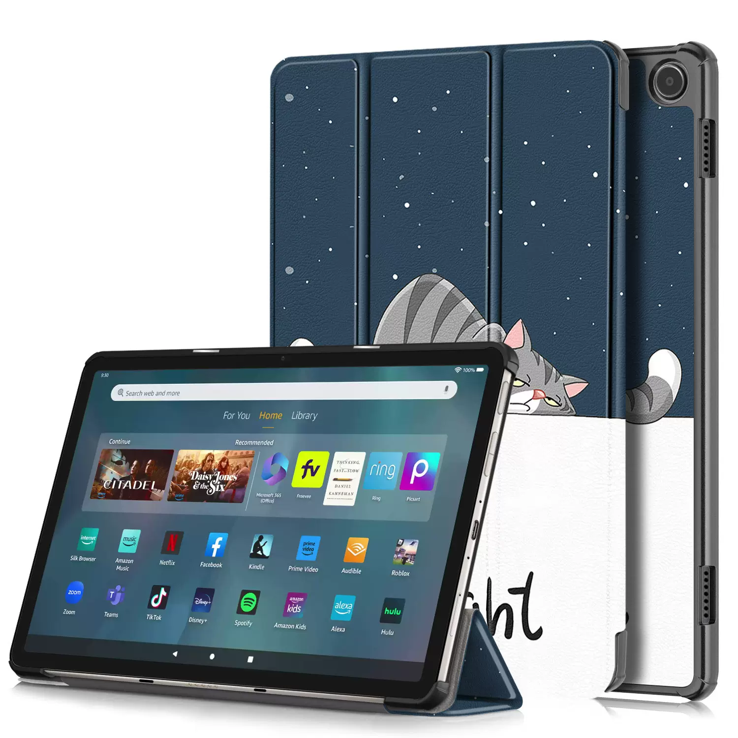 适用于亚马逊Fire Max 11寸平板套彩绘全包三折磁吸支架保护套