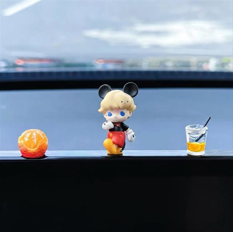 Bubble Mart Car Screen Decoration Car Dashboard Display Car Dimoo Interior Decoration Accessories for Women