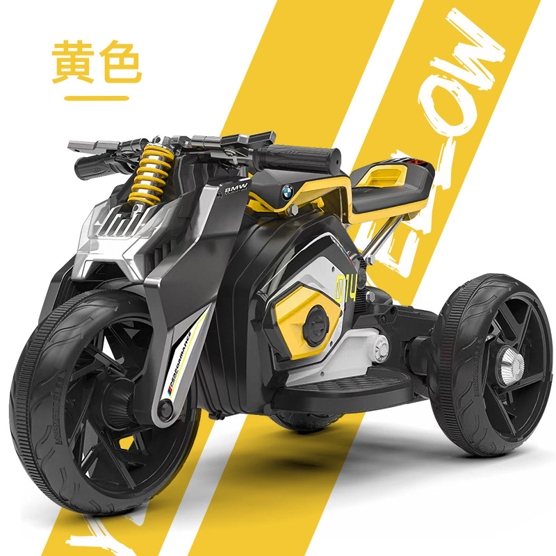 Comercio exterior para niños motocicleta eléctrica niñas y niños triciclo recargable bebé puede montar coche de juguete coche de batería de control remoto