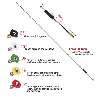 connection 5-speed corner stainless steel – High pressure car wash water gun