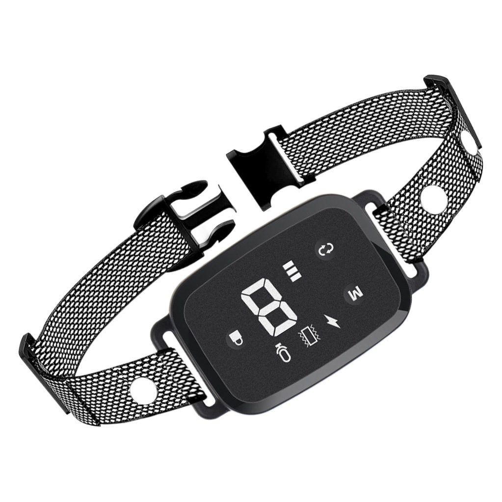 Nuevo inteligente automático eléctrico choque collar entrenamiento pantalla digital táctil carga impermeable perro entrenador mascota collar corteza tapón