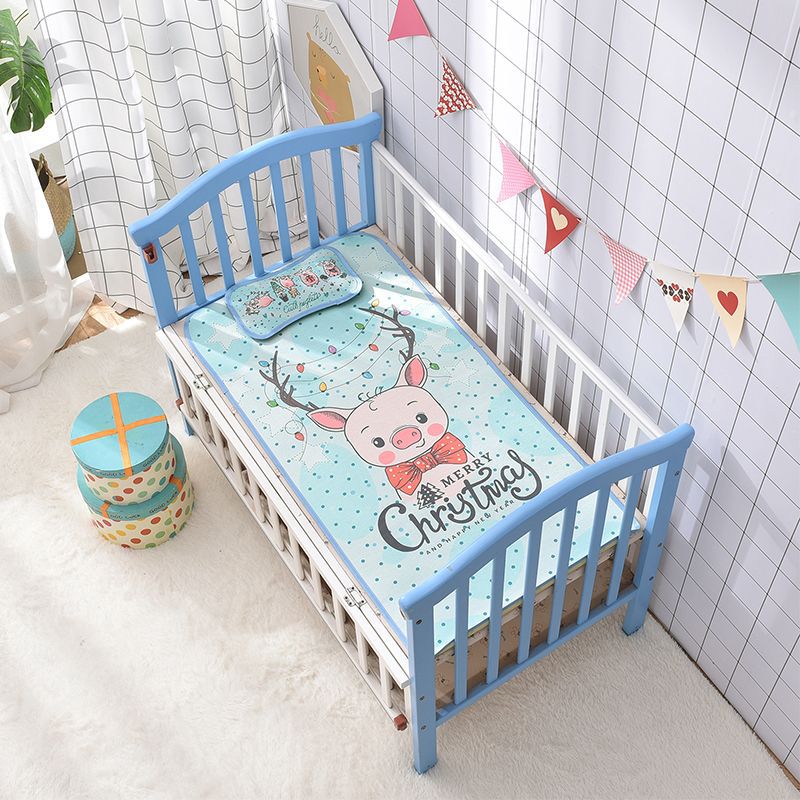 Nestera de dibujos animados para bebés, almohada de seda de hielo para bebés recién nacidos, cama de cuna para niños transpirable al por mayor