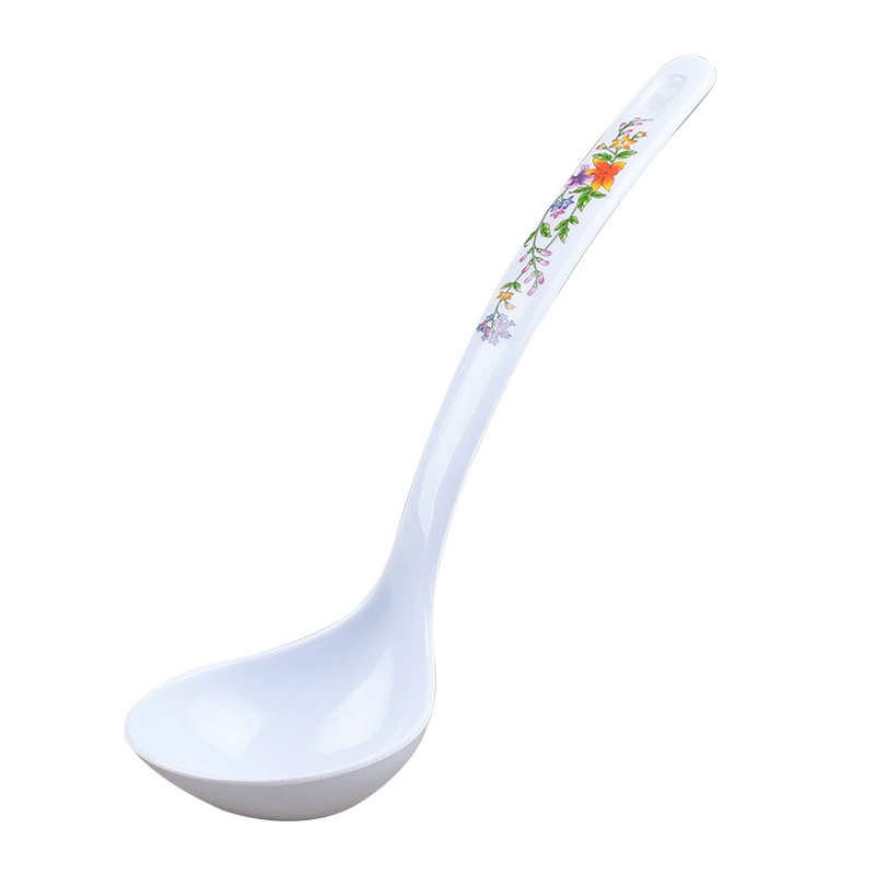 Cute plastic ceramic tableware for home use, Japanese long spoon