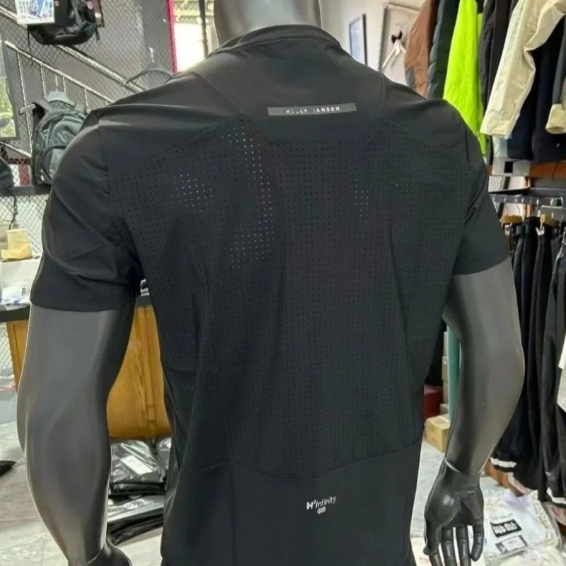 Nuevas camisetas de verano transfronterizas de secado rápido para hombres y mujeres sueltas y transpirables, diseño de malla de manga corta, camisetas deportivas de acondicionamiento físico