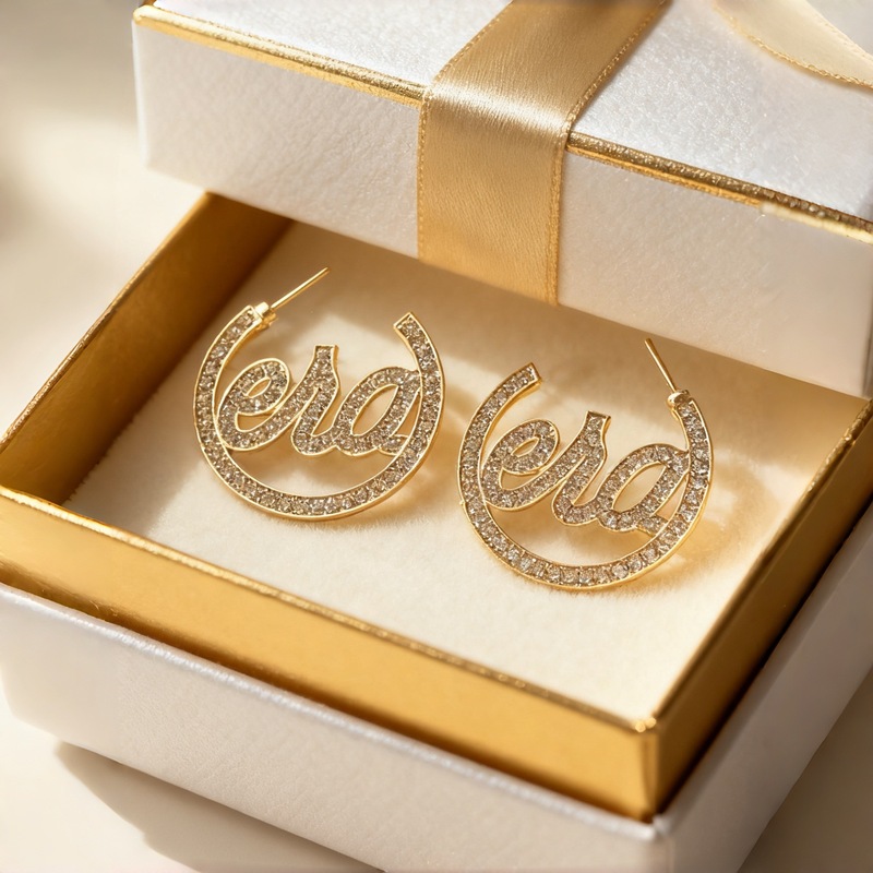 1 Pair of Fashionable New Era Letter Elegant Earrings, Suitable for Christmas, New Year, and Friends' Day 1 Pair of Fashionable New Era Letter Elegant Earrings, Suitable for Christmas, New Year, and Friends' Day