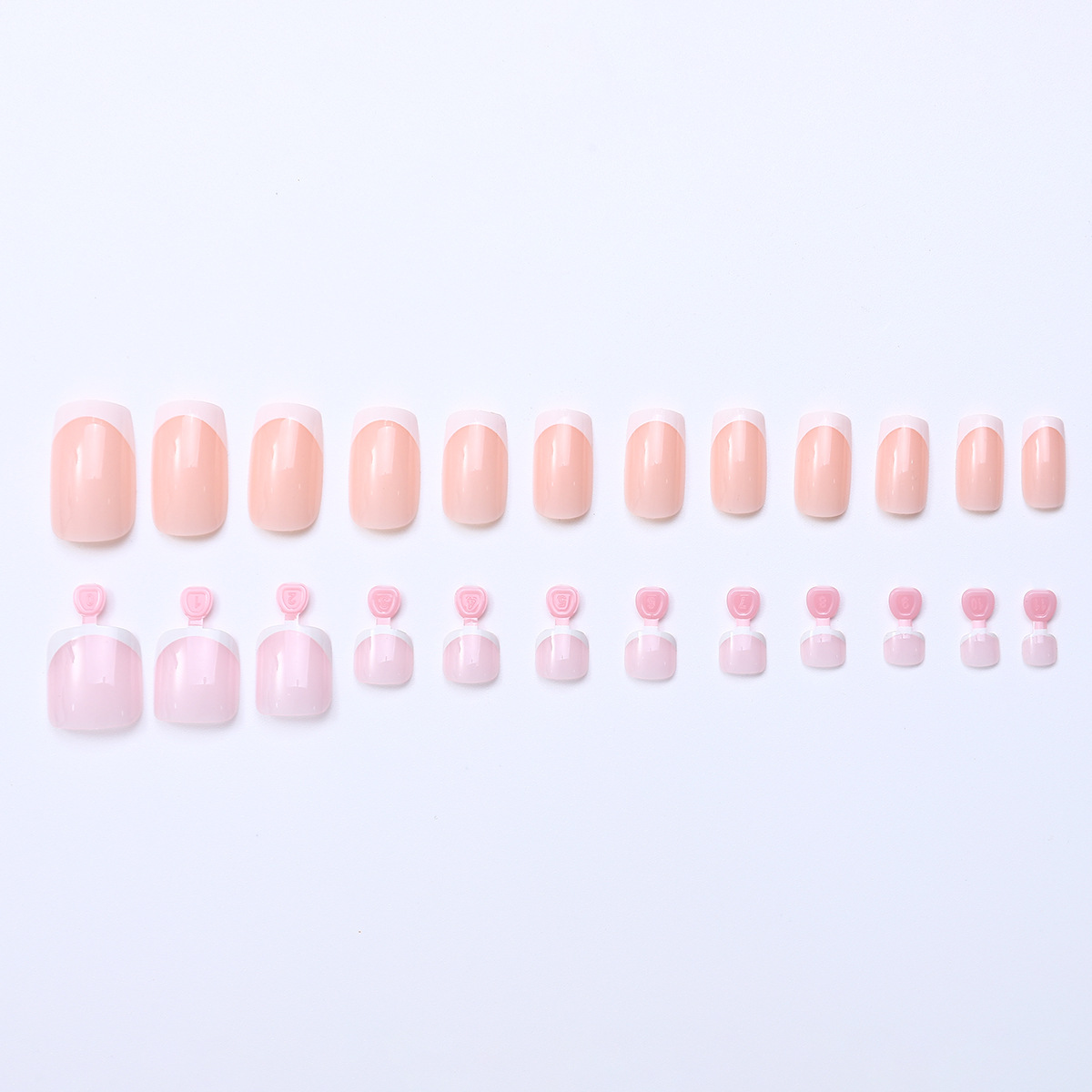 48 piezas de uñas hechas a mano de verano puro manicure combinación de manos y pies conjunto de uñas de pie de uñas de alta calidad