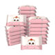10 Pieces of Wet Wipes Baby Hand and Mouth Cleaning Portable Wet Wipes Extractable 10 Pieces of Disposable Wet Wipes for Mother and Child