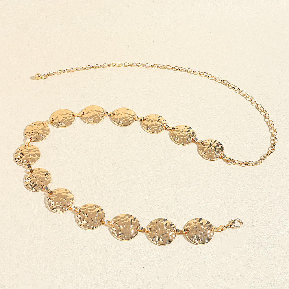 90g Weight Waist Chain Classification 1 Piece Quantity Holiday, Daily Occasion Metal Material Circle, Round, Belt Pattern Summer Season Women's Gender Retro Style Retro Circle Round Belt Metal Women's Chain Belts 11