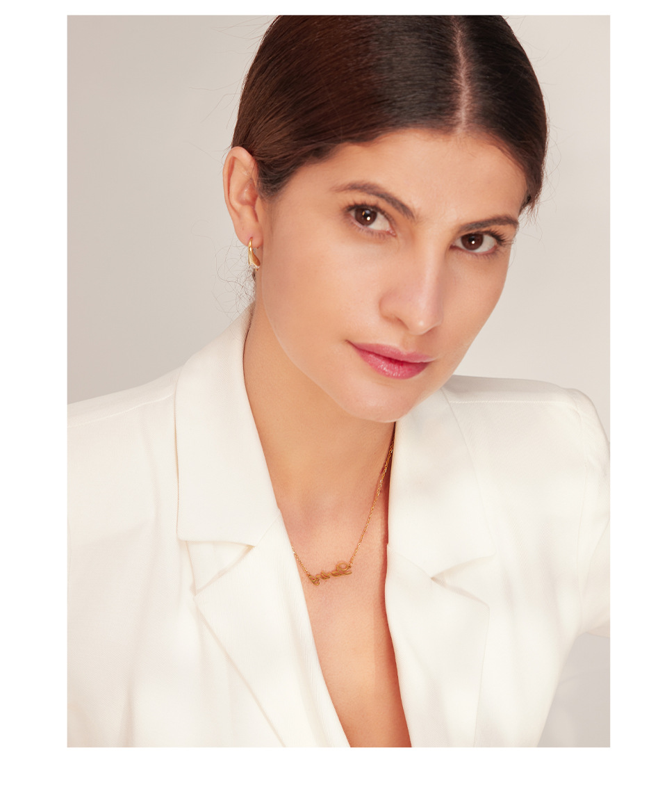 Sweet Letter Titanium Steel Necklace 1 Piece