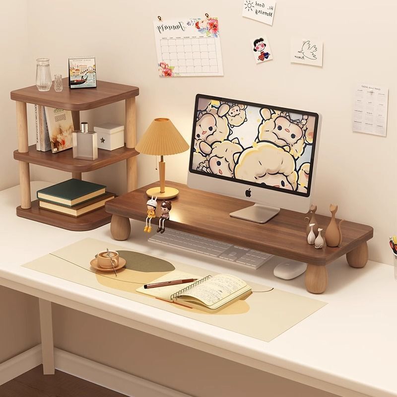 Desktop Computer Elevated Rack Office Monitor Desktop Computer Bracket Notebook Storage Rack Dormitory Storage Rack