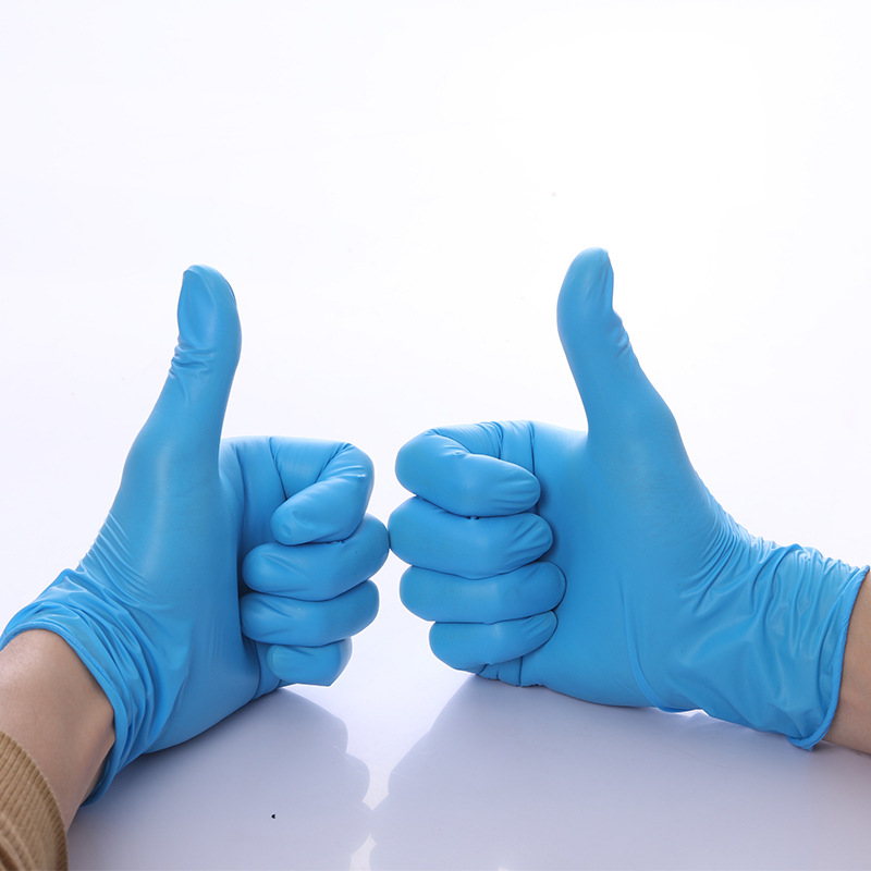 Disposable PVC gloves, powder-free, 100 pairs, food-grade, restaurant, beauty, hair care, protective examination, composite nitrile gloves