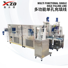 多功能单孔充埴线DGN-QHF-CLx2全自动化工设备化妆品口红管填充机
