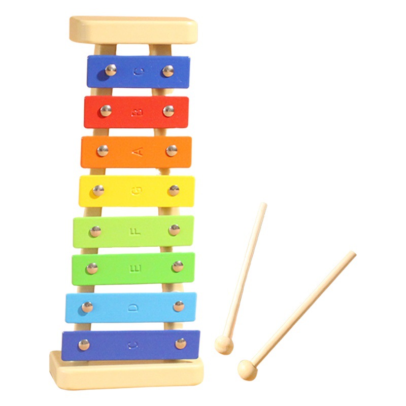 Niños Orff Instrumento de Percusión Juguete de Ocho Tonos de Percusión Kindergarten Niños 8 Tonos Xilófono Bebé Música